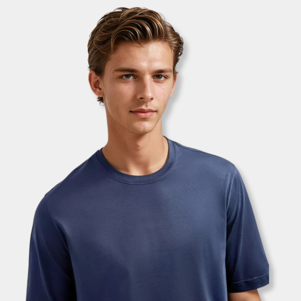 Gentle Class | Men's Supima Cotton Essential T-Shirt Navy