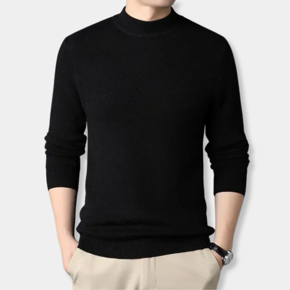 Gentle Class | Men's Slim Fit Wool Half-Turtleneck Sweater
