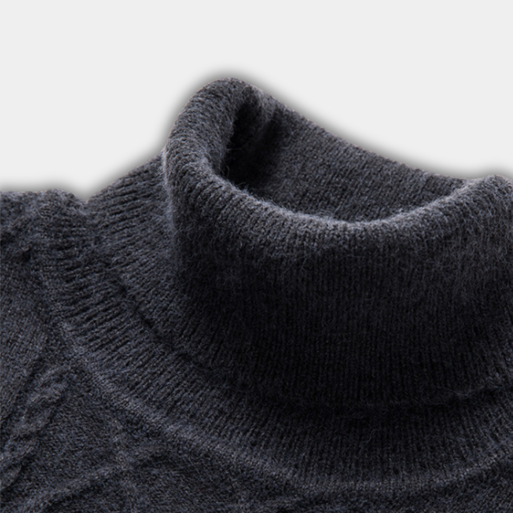 Gentle Class | Men's Wool Blend Turtleneck Knit Sweater