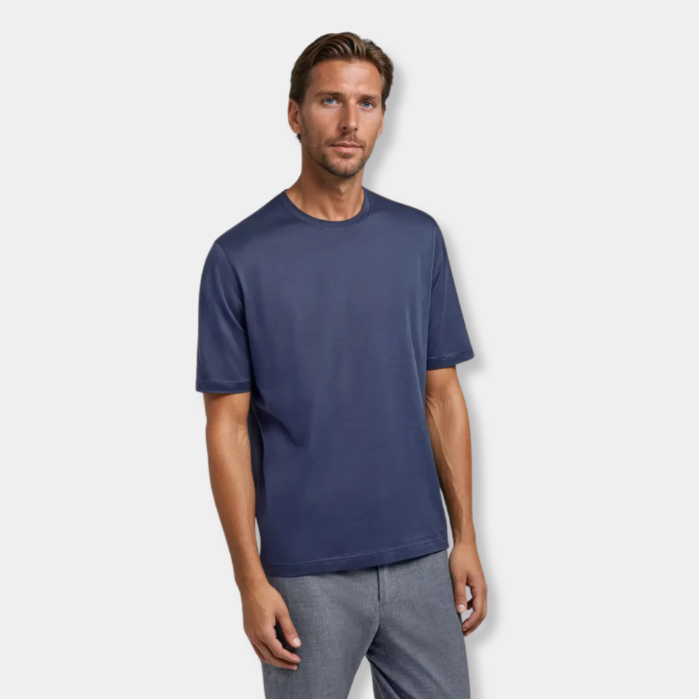 Gentle Class | Men's Supima Cotton Essential T-Shirt Navy