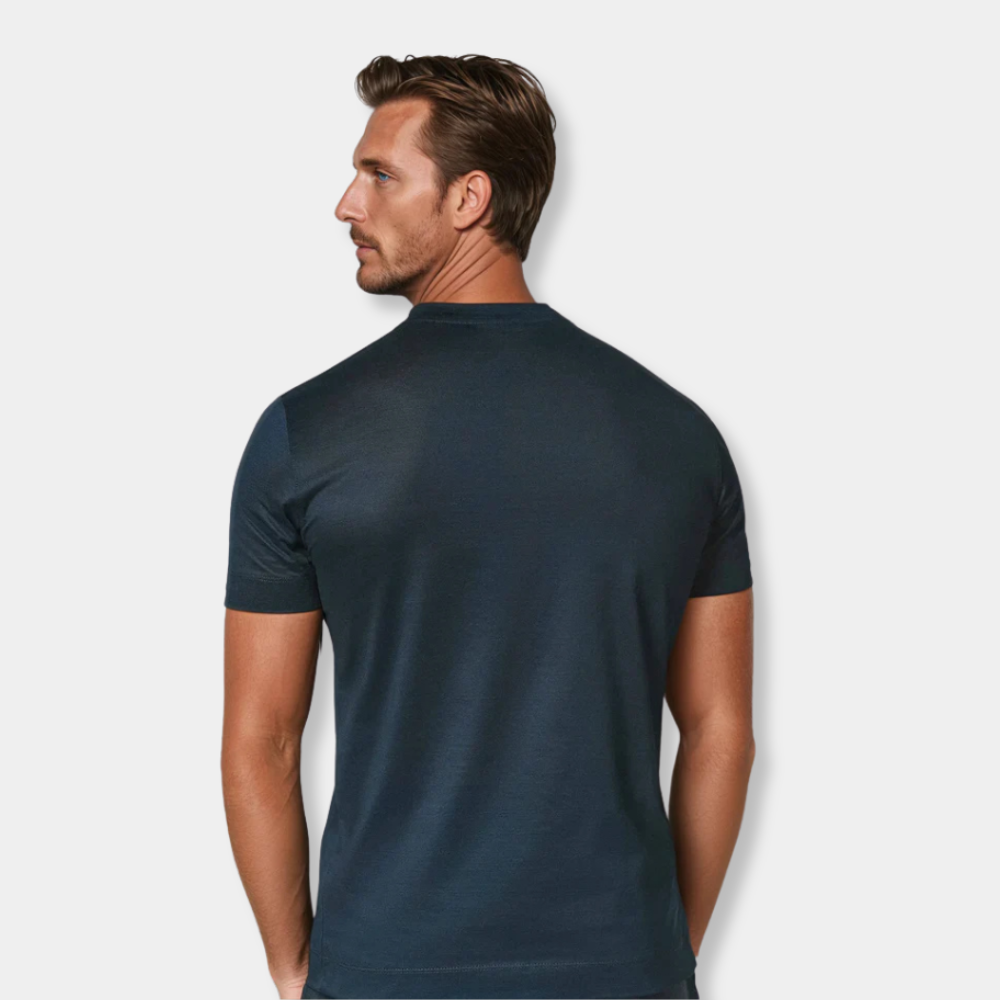 Gentle Class | Men's Supima Cotton Essential T-Shirt Marineblue