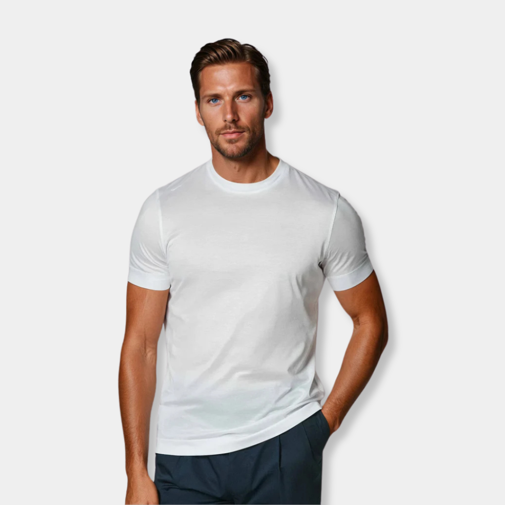 Gentle Class | Men's Supima Cotton Essential T-Shirt White