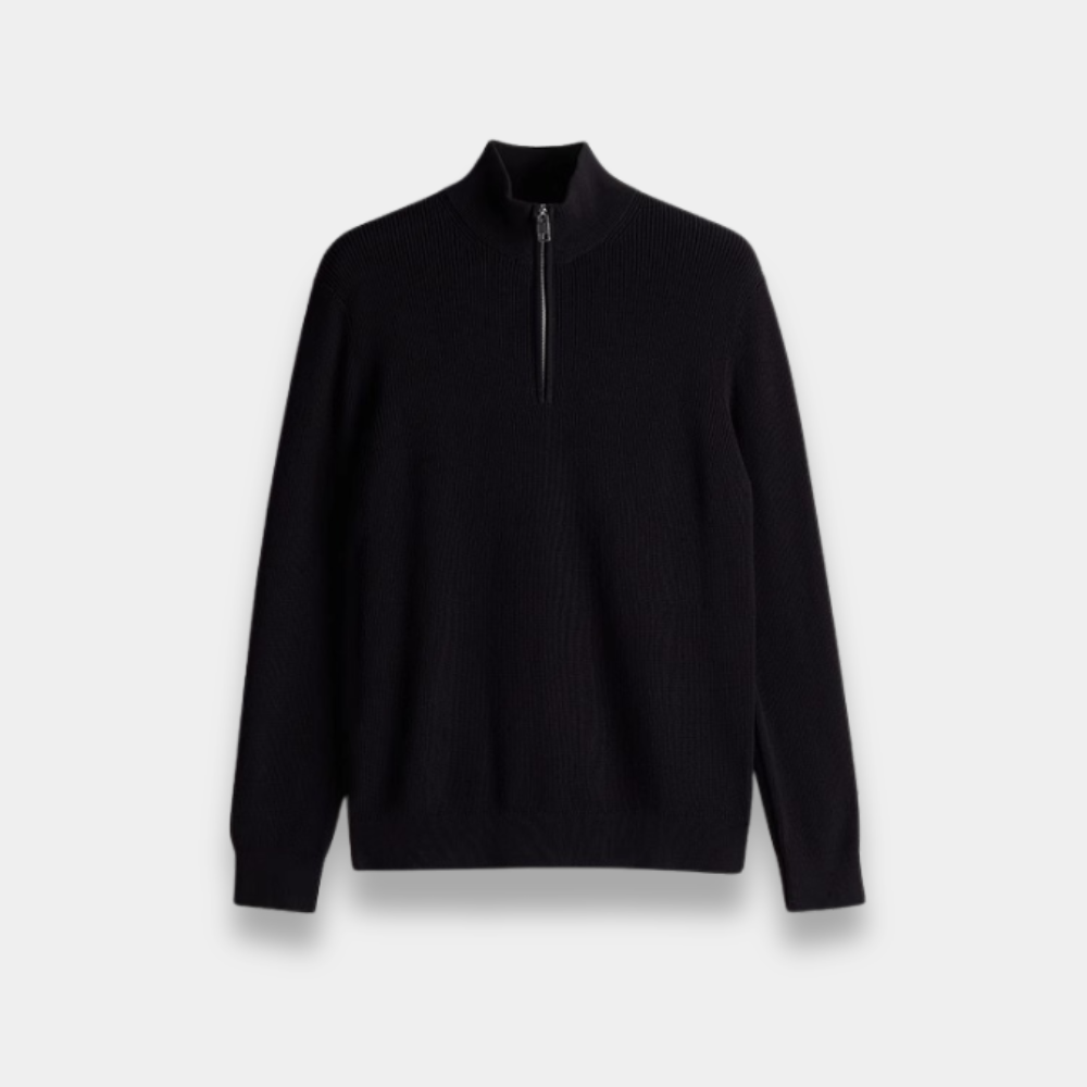 Gentle Class | Men's Cotton Half-Zip Pullover Sweater