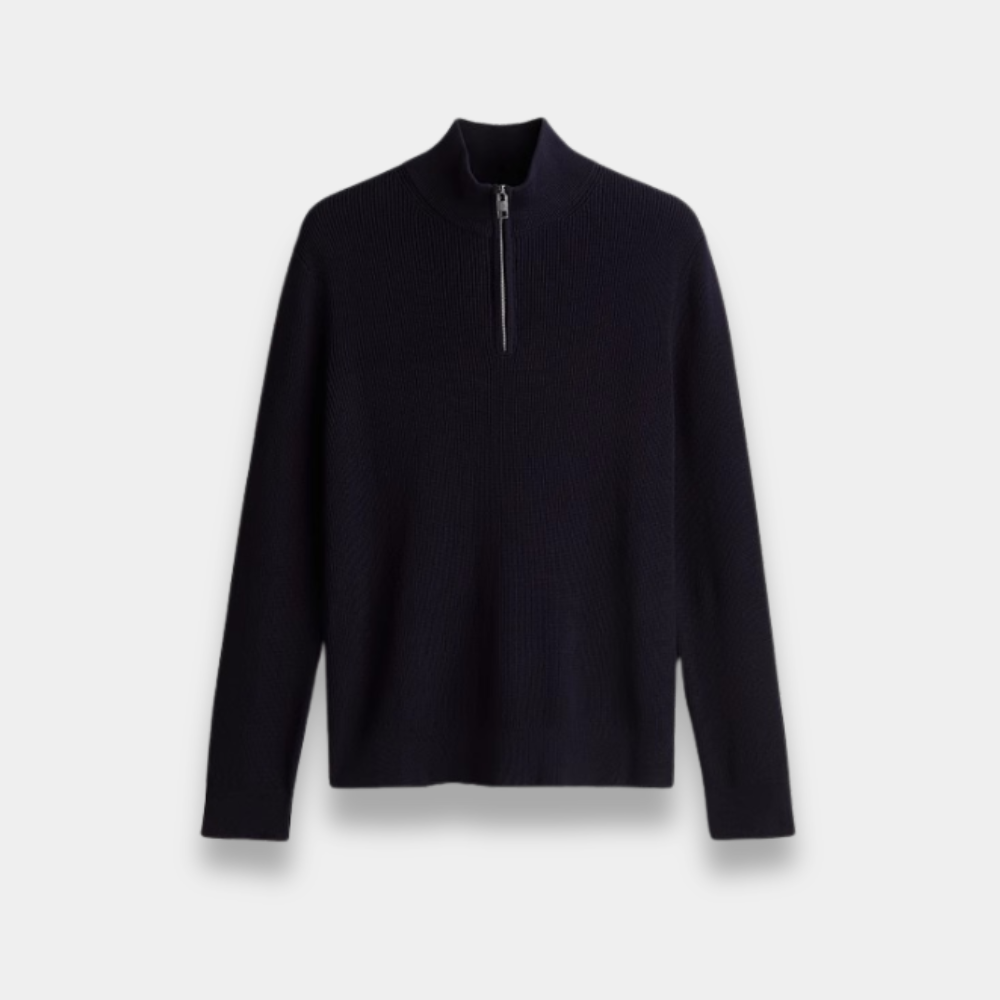 Gentle Class | Men's Cotton Half-Zip Pullover Sweater