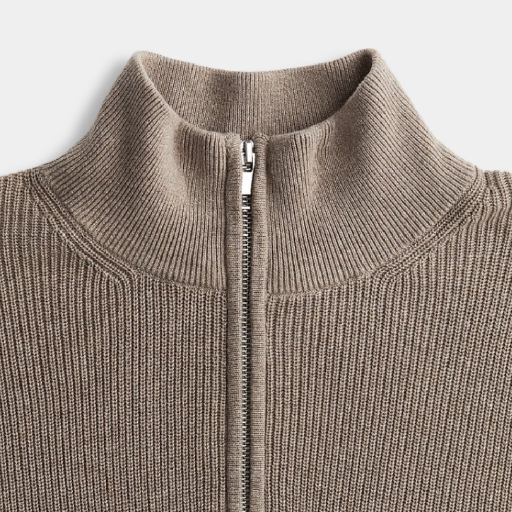 Gentle Class | Men's Cotton Half-Zip Pullover Sweater