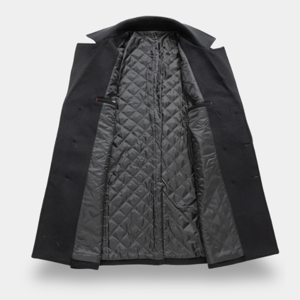 Gentle Class | Men's Double-Breasted Winter Wool British Coat