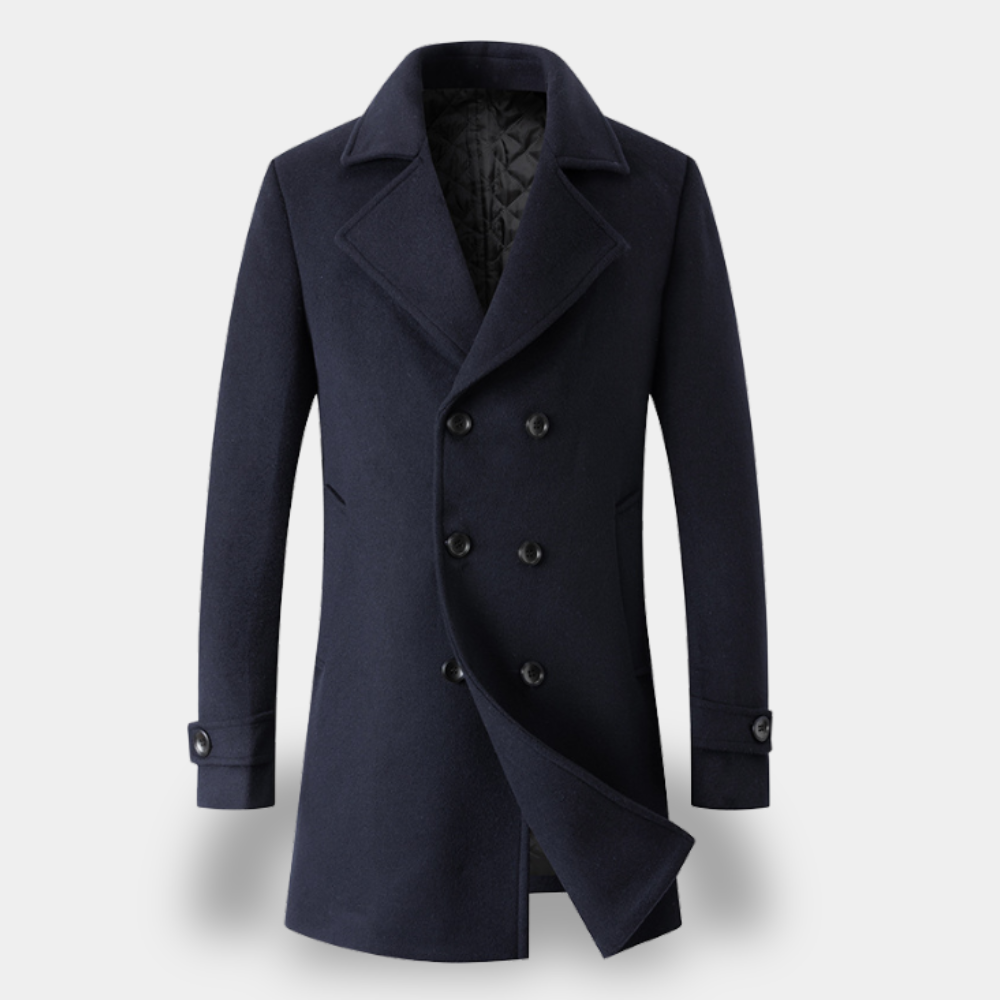 Gentle Class | Men's Double-Breasted Winter Wool British Coat
